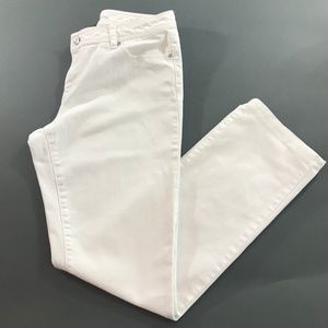 Michael Kors Womens White Straight Jeans, Size 10